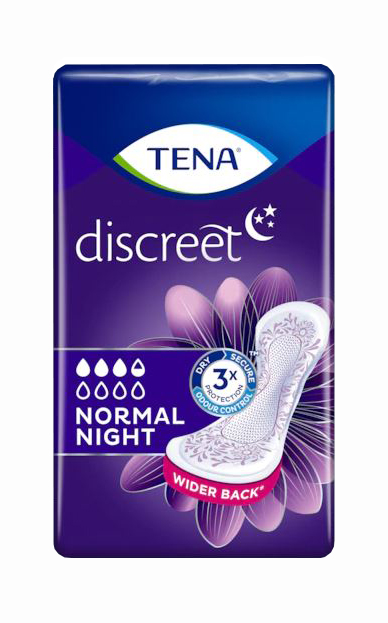 ASSORBENTE TENA DISCREET NORMAL NIGHT 10 PEZZI - Farmamood