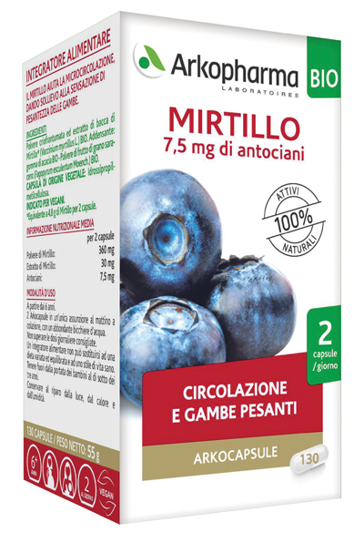 ARKOCAPSULE MIRTILLO BIO 40 CAPSULE - Farmamood