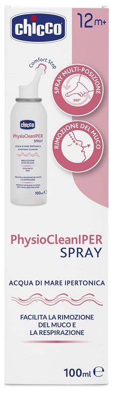 CHICCO PHYSIOCLEAN SOLUZIONE IPERTONICA SPRAY 100 ML - Farmamood