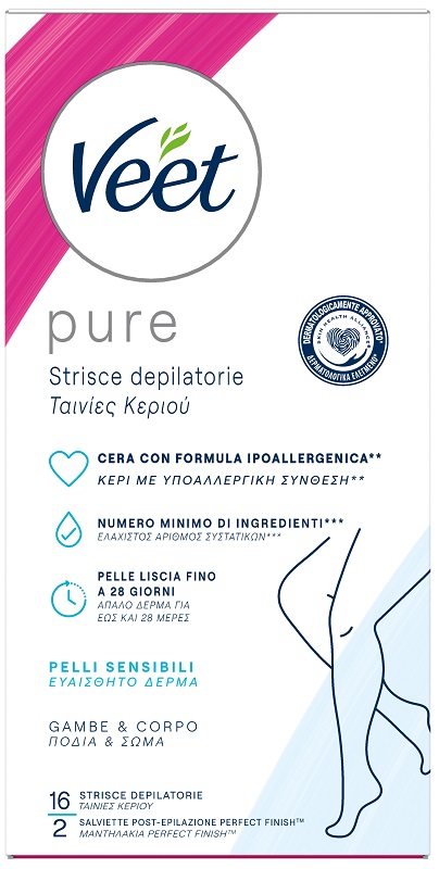 VEET STRISCE CORPO IPOALLERGENICHE 16 PEZZI - Farmamood