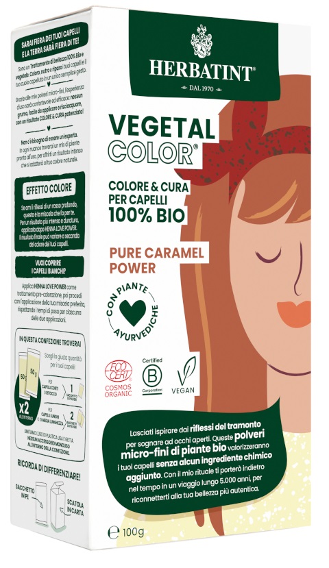 HERBATINT VEGETAL COLOR PURE CARAMEL POWER ITA 100 G - Farmamood