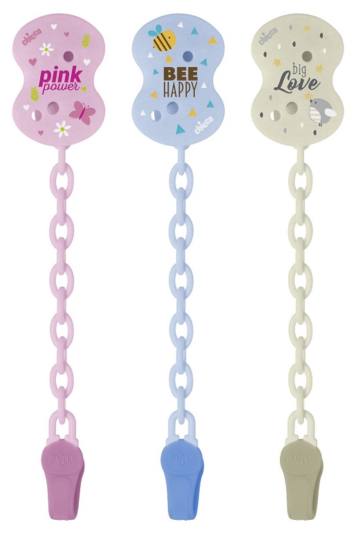 CHICCO CLIP CON CATENELLA MIXED COLORS NEW 2020 - Farmamood