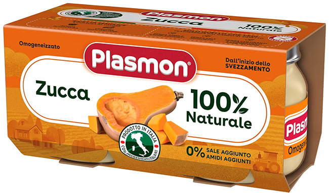 PLASMON OMOGENEIZZATO ZUCCA 2 X 80 G - Farmamood