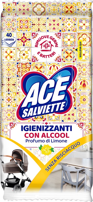 ACE SALVIETTE IGIENIZZANTI SGRASSANTI 40 PEZZI - Farmamood