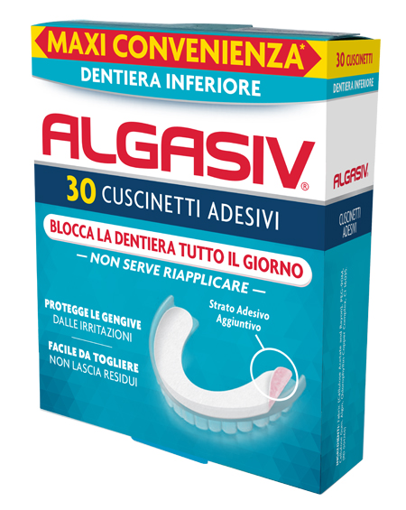 ALGASIV ADESIVO PER PROTESI DENTARIA INFERIORE 30 PEZZI - Farmamood