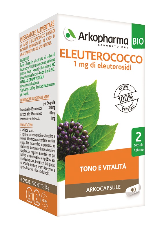 ARKOCAPS ELEUTEROCOCCO BIO 40 CAPSULE - Farmamood