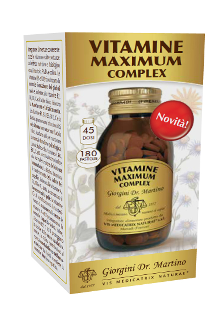 VITAMINE MAXIMUM COMPLEX 180 PASTIGLIE - Farmamood