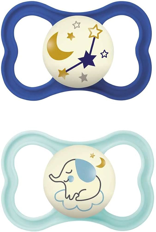 MAM AIR NIGHT SUCCHIETTO 16+ MESI SILICONE DOPPIO MASCHIO - Farmamood