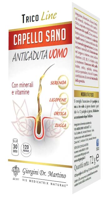 CAPELLO SANO ANTICADUTA UOMO 120 PASTIGLIE - Farmamood