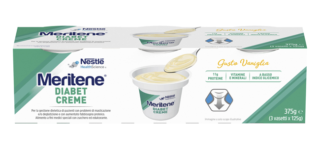 MERITENE DIABET CREME VANIGLIA 3 X 125 G - Farmamood