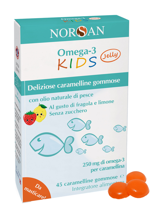 NORSAN OMEGA 3 KIDS 45 CARAMELLINE GOMMOSE - Farmamood