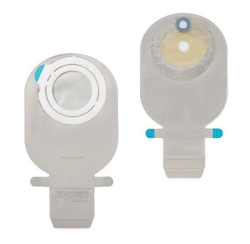 SENSURA MIO FLEX SISTEMA 2 PEZZI CON AGGANCIO ADESIVO SACCA ILEOSTOMIA TRASPARENTE 70MM DA 550 ML 30 PEZZI - Farmamood