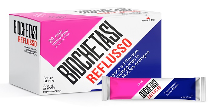 BIOCHETASI REFLUSSO 20 STICK AROMA ARANCIA - Farmamood