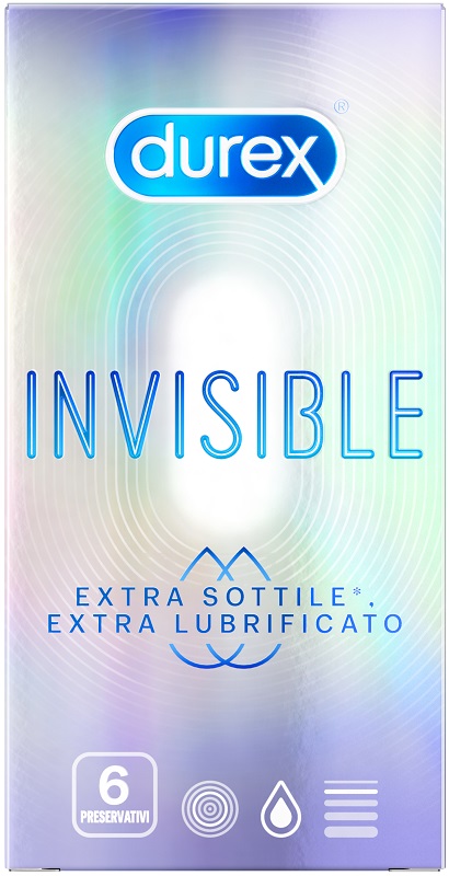 DUREX INVISIBLE EXTRA LUBRIFICANTE 6 PEZZI - Farmamood
