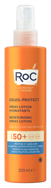 ROC LOZIONE SPRAY SOLARE CORPO SPF 50+ IDRATANTE 200 ML - Farmamood