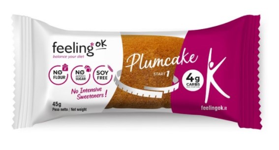 FEELING OK PLUM CAKE VANIGLIA E LIMONE START 45 G - Farmamood