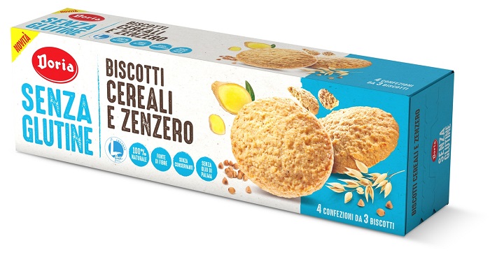 DORIA BISCOTTI CEREALI-ZENZERO 4X37,5 G - Farmamood