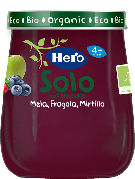 HERO BABY SOLO OMOGENEIZZATO MELA FRAGOLA MIRTILLO 120 G - Farmamood