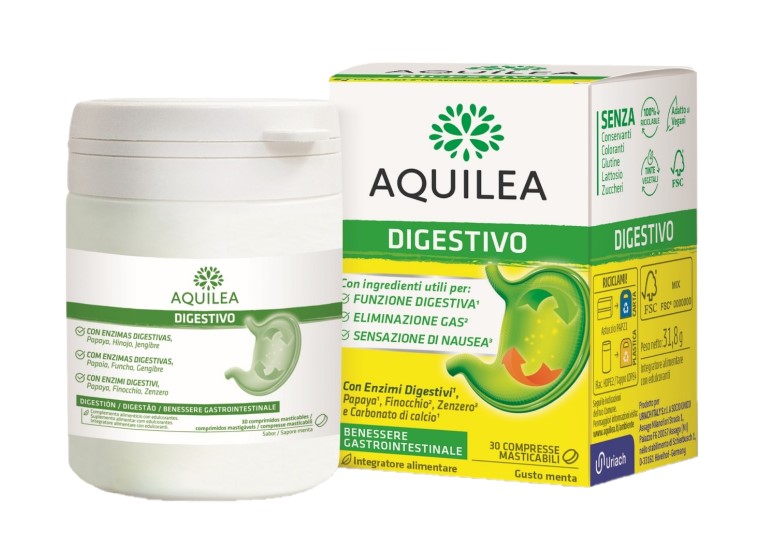 AQUILEA DIGESTIVO 30 COMPRESSE MASTICABILI - Farmamood
