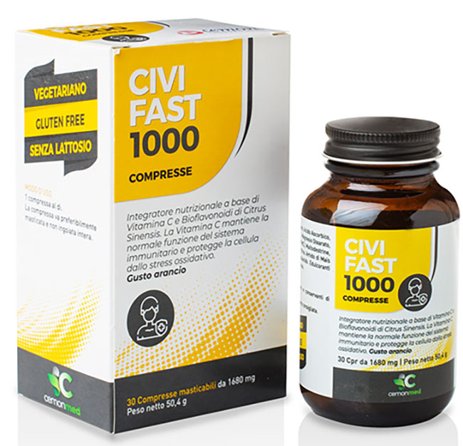 CEMONMED CIVIFAST 1000 30 COMPRESSE MASTICABILI - Farmamood