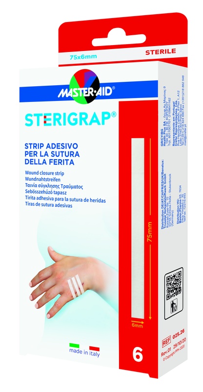MASTER-AID STERIGRAP STRIP ADESIVO SUTURA FERITE 75X6 MM 6 PEZZI - Farmamood