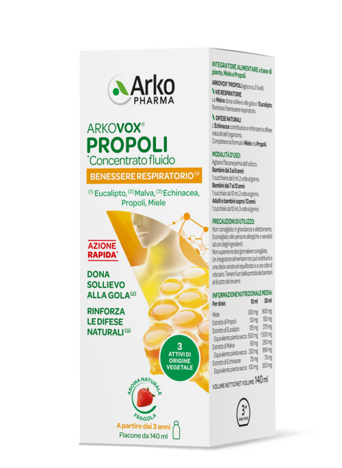 ARKOVOX PROPOLI CONCENTRATO FLUIDO 140 ML - Farmamood