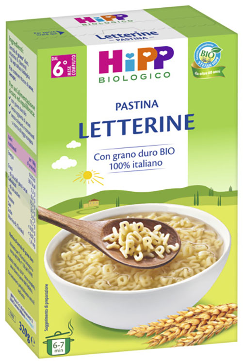 HIPP BIO PASTINA LETTERINE 320 G - Farmamood