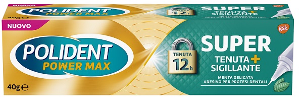 POLIDENT SUPER TENUTA+SIGILLANTE MENTA DELICATA ADESIVO PROTESI DENTALE 40 G - Farmamood