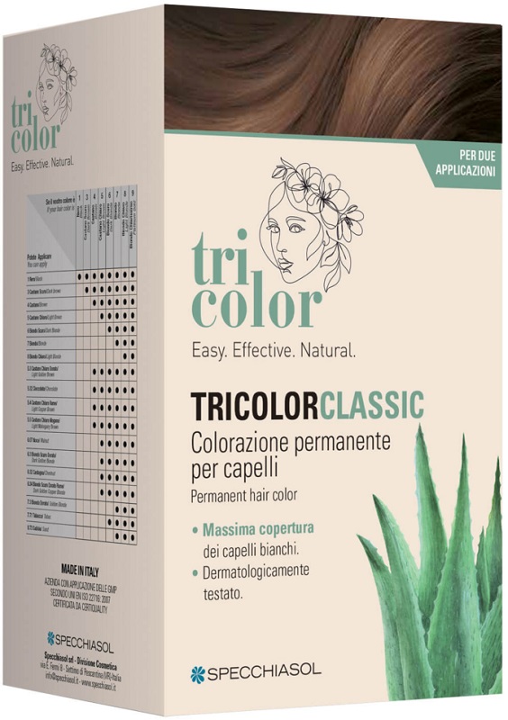 TRICOLOR CLASSIC 4 CASTANO 2 TUBI 50 ML + 2 SHAKER 50 ML + 4 BUSTINE 8 ML - Farmamood