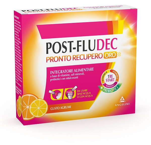 POSTFLUDEC AGRUMI PRONTO RECUPERO ORO 12 BUSTINE - Farmamood