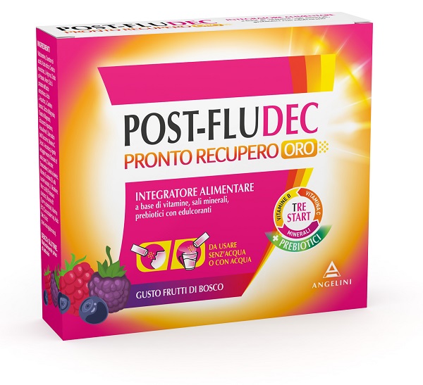 POSTFLUDEC FRUTTI DI BOSCO PRONTO RECUPERO ORO 12 BUSTINE - Farmamood