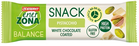 ENERZONA SNACK PISTACCHIO CIOCCOLATO BIANCO 27 G - Farmamood