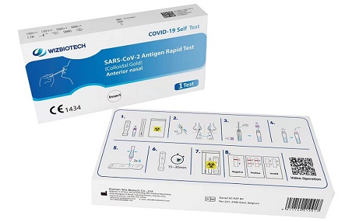 TEST ANTIGENICO RAPIDO COVID-19 AUTODIAGNOSTICO DETERMINAZIONE QUALITATIVA ANTIGENI SARS-COV-2 IN TAMPONI NASALI MEDIANTE IMMUNOCROMATOGRAFIA - Farmamood