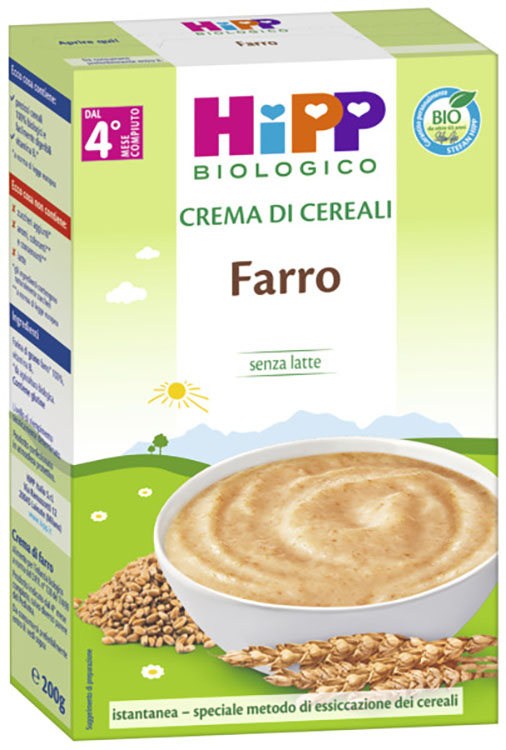 HIPP BIO CREMA CEREALI FARRO 200 G - Farmamood