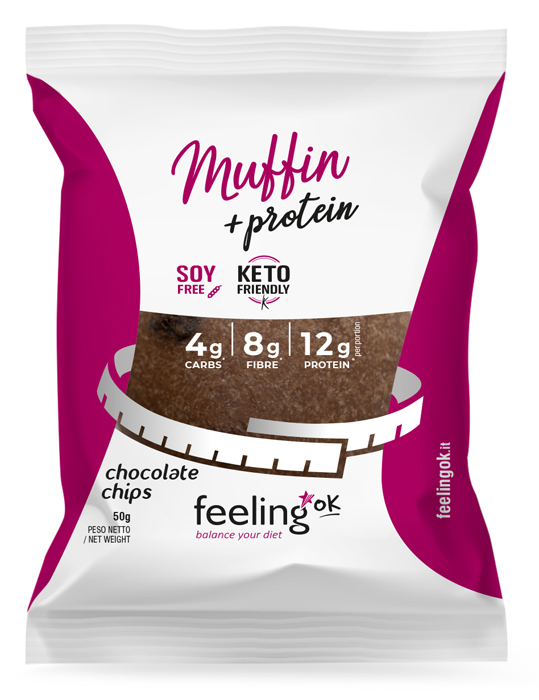 FEELING OK MUFFIN GOCCE CIOCCOLATO 50 G - Farmamood