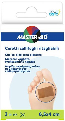 CEROTTO CALLIFUGO MASTER-AID FOOTCARE RITAGLIABILE 64X40 MM 2 PEZZI B3 - Farmamood