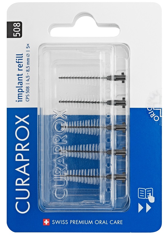 CURAPROX CPS 505 IMPLANT REFILL 5 SCOVOLINI BLACK - Farmamood