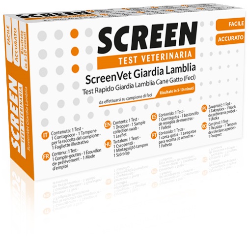 SCREENVET TEST RAPIDO GIARDIA LAMBLIA FECI CANE E GATTO - Farmamood