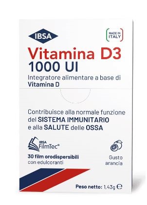 VITAMINA D3 IBSA 1000UI 30 FILM ORODISPERSIBILI - Farmamood