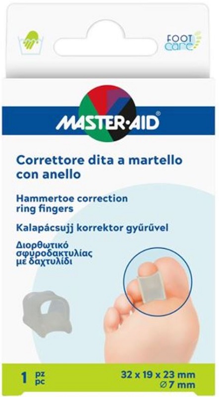 CORRETTORE DITA A MARTELLO MASTER-AID FOOTCARE CON ANELLO 1 PEZZO C14 - Farmamood