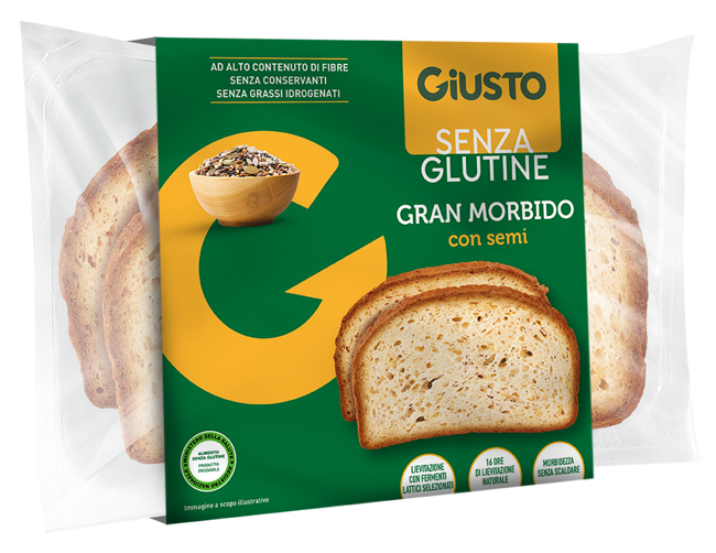 GIUSTO SENZA GLUTINE GRAN MORBIDO SEMI 300 G - Farmamood