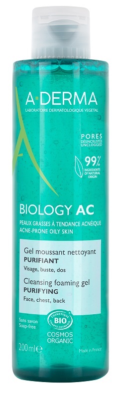 ADERMA BIOLOGY AC GEL DETERGENTE SCHIUMOGENO PURIFICANTE 200 ML - Farmamood