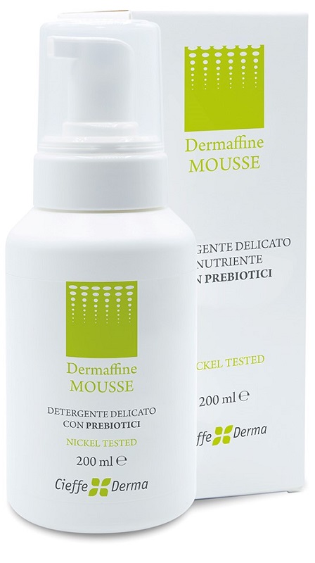DERMAFFINE MOUSSE DETERGENTE DELICATO E NUTRIENTE CON PREBIOTICI 200 ML - Farmamood