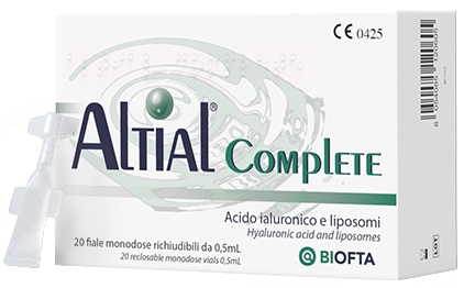 SOLUZIONE OFTALMICA LUBRIFICANTE ALTIAL COMPLETE 4 STRIP DA 5 FLACONI DA 0,5 ML - Farmamood