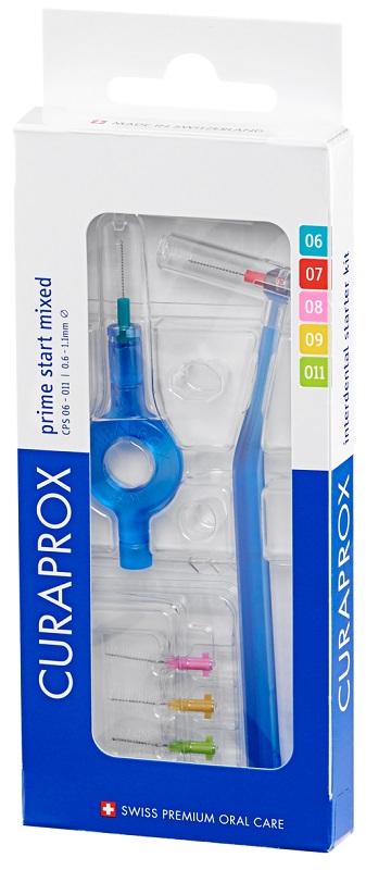 CURAPROX CPS PRIME START MIXED PACK WITH CPS 06 -011 +UHS 409 + UHS 470 BLUE HOLDERS + CAPS - Farmamood