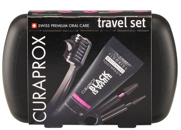 CURAPROX BLACK IS WHITE TRAVEL SET - Farmamood