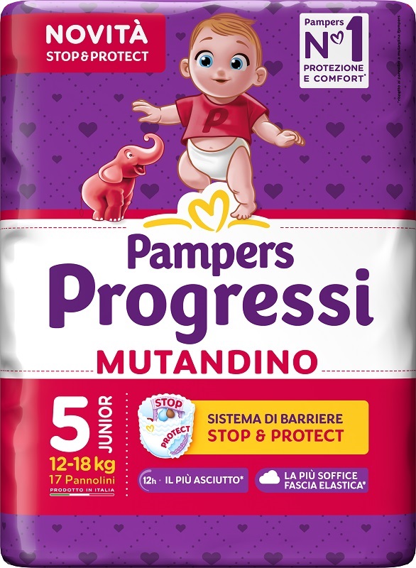 PAMPERS PROGRESSI MUTANDINA JUNIOR 17 PEZZI - Farmamood