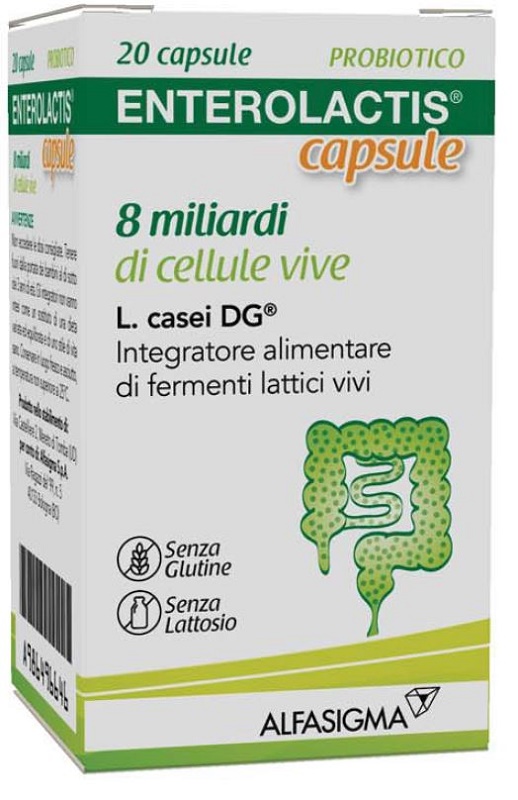 ENTEROLACTIS 20 CAPSULE 8 MILIARDI DI CELLULE VIVE - Farmamood