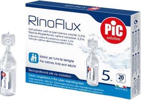 RINOFLUX SOLUZIONE IPERTONICA NASALE PIC 20 FIALE 5 ML - Farmamood