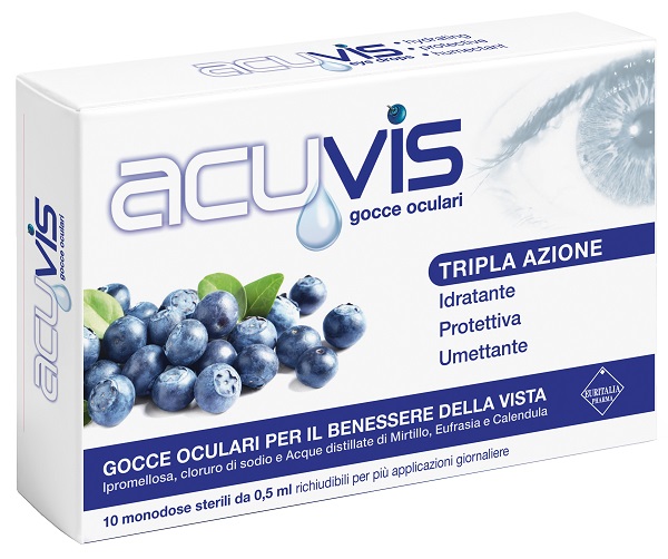 GOCCE OCULARI ACUVIS 10 FLACONCINI 0,5 ML - Farmamood